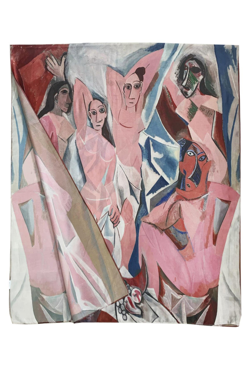 Picasso Cubism Les Demoiselles Painting Print Art Silk Scarf 3759 Fashion Scarf World