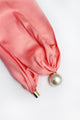 Elegant Plain Pearl Magnetic Clasp Scarf