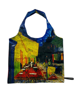 Van Gogh Terrace At Night Foldable 2-in-1 Shopper Bag & Purse