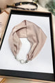 Plain Diamante Magnetic Clasp Scarf