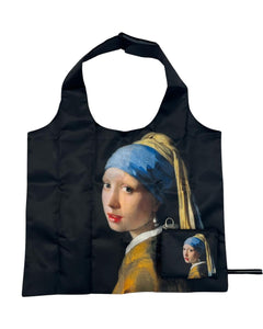 Vermeer Girl with Pearl Earrings Foldable 2-in-1 Shopper Bag & Purse