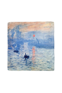 Monet 'Sunrise' Print Silk Square Scarf