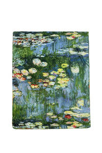 Klimt 'Flower Garden'/Monet 'Water Lily' Reversible Silk Scarf