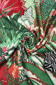 Floral Zebra Print Silk Square Scarf