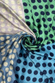 Colourful Polka Dot Print Silk Scarf