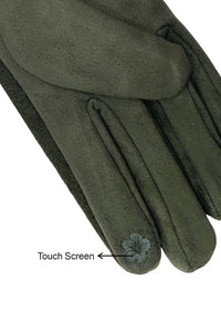 3D Poppy Flower Touchscreen Gloves