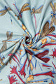 Botanical Dragonfly Print Square Scarf