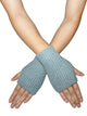 Plain Knitted Fingerless Gloves