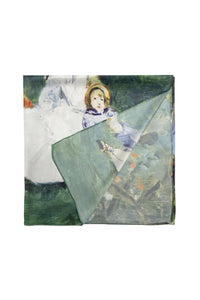 Monet 'On the Grass' Silk Square Scarf