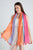 Colourful Floral Stripe Print Tassel Scarf