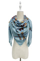 Botanical Dragonfly Print Square Scarf