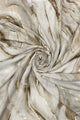 Foiled Swirl Print Frayed Scarf