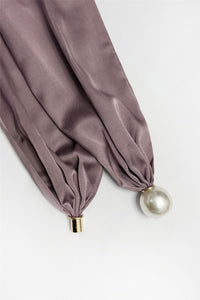 Elegant Plain Pearl Magnetic Clasp Scarf