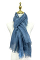 Made In Italy Plain Bamboo Scarf - Denim