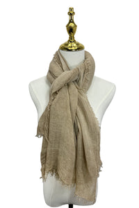 Made In Italy Plain Bamboo Scarf - Coffee