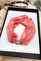 Elegant Plain Pearl Magnetic Clasp Scarf