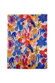 Bright Floral Catcus Print Frayed Scarf