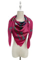 Botanical Dragonfly Print Square Scarf