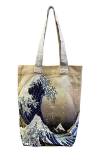 Hokusai's Great Wave Japanese Art Print Cotton Tote Bag (Pack of 3)