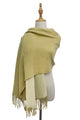 Two Tone Reversible Plain Tassel Scarf