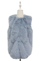 Plain Faux Fur Diamond Gilet Jacket