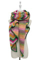 Bright Chevron Print Knitted Wool Scarf