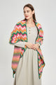 Bright Chevron Print Knitted Wool Scarf