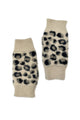 Soft Leopard Print Fingerless Wool Wrist Warmer Gloves