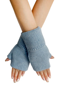 Plain Wool Knitted Wrist Warmer Gloves