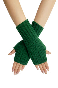 Cosy Long Knitted Wool Wrist Warmer Gloves