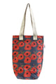 Vibrant Poppy Floral Print Cotton Tote Bag (Pack Of 3)