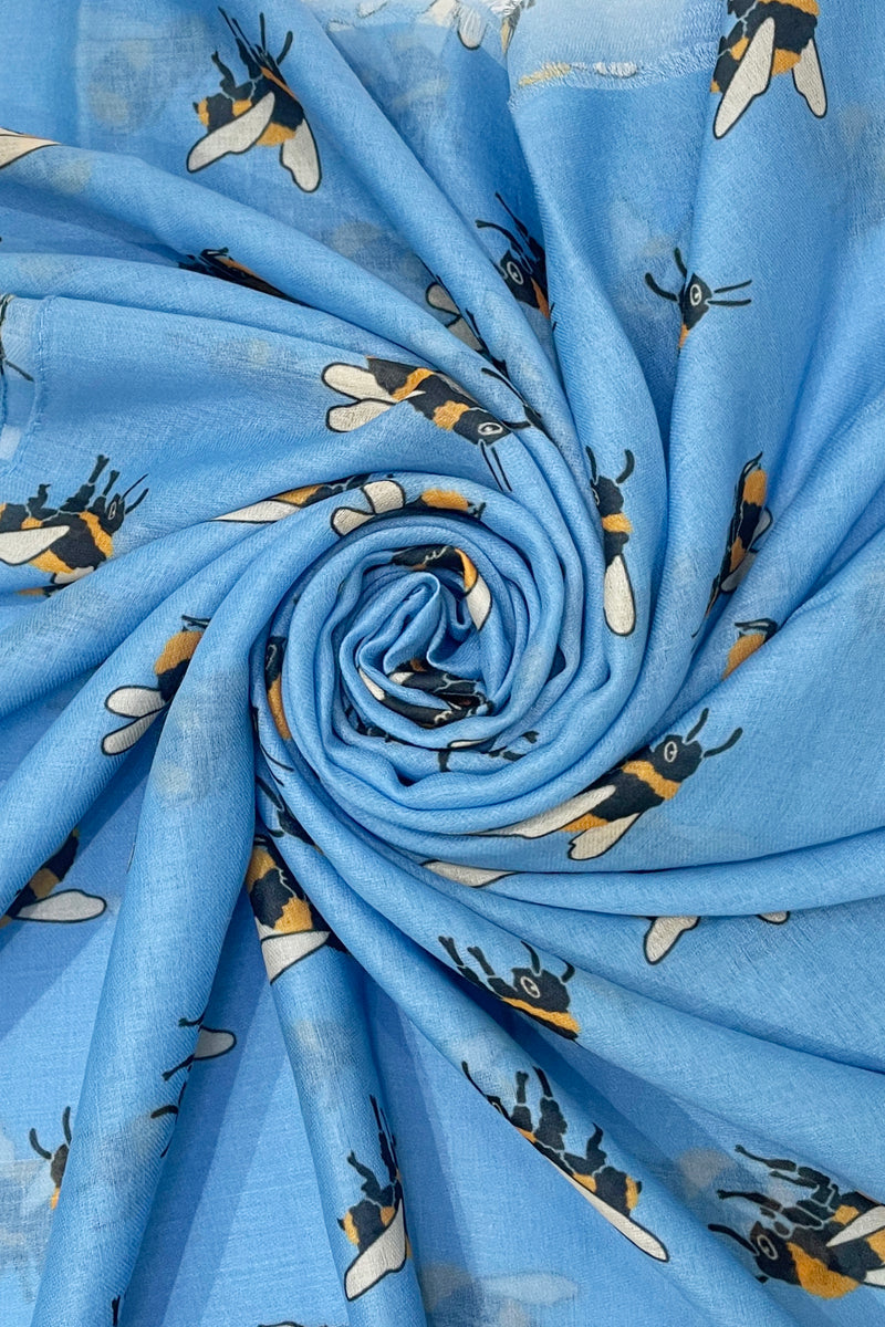 Bumble Bee Print Frayed Scarf– Fashion Scarf World