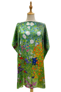Klimt Flower Garden Silk Cover Up