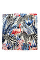 Zebra & Flamingo Silk Cover Up