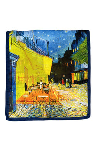 Van Gogh Terrace at Night Silk Cover Up