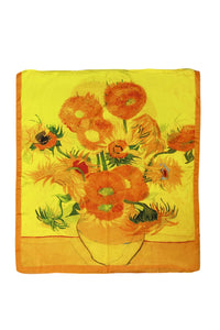 Van Gogh Sunflowers Silk Cover Up
