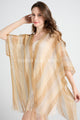 Stripe Metallic Tassel Kimono/ Cover Up