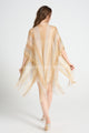 Stripe Metallic Tassel Kimono/ Cover Up