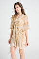 Stripe Metallic Tassel Kimono/ Cover Up