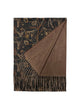 Woodland Animals Print Wool Tassel Scarf