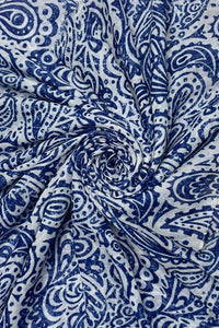 Large Simple Paisley Print Scarf