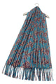 Vibrant Paisley Floral Wool Tassel Scarf