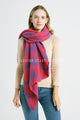 Loveheart Print Diagonal Edge Wool Scarf