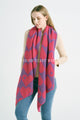 Loveheart Print Diagonal Edge Wool Scarf