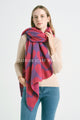 Loveheart Print Diagonal Edge Wool Scarf