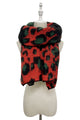 Contrast Leopard Print Diagonal Edge Wool Scarf