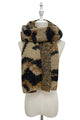 Leopard Print Diagonal Edge Wool Scarf