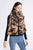 Leopard Print Diagonal Edge Wool Scarf