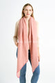 Plain Contrast Stitch Wool Diagonal Edge Scarf