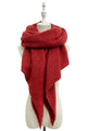 Plain Boucle Diagonal Edge Wool Scarf